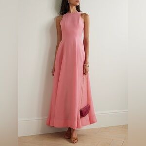 STAUD Heike faille maxi dress pink NWT
